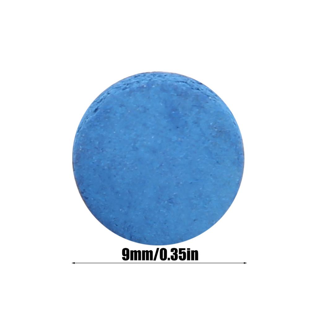 50PCS Leather Billiard Pool Cue Tips Pool Stick Replacement Accessory with Storage Box9mm