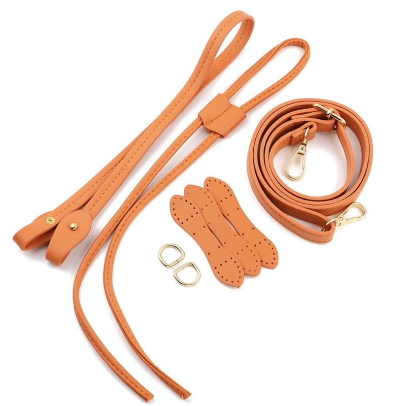 Craft Your Own Bag with Adjustable Drawstring Shoulder Strap Handle Rope Kits for Handmade Straw Bucket Bags Accessories