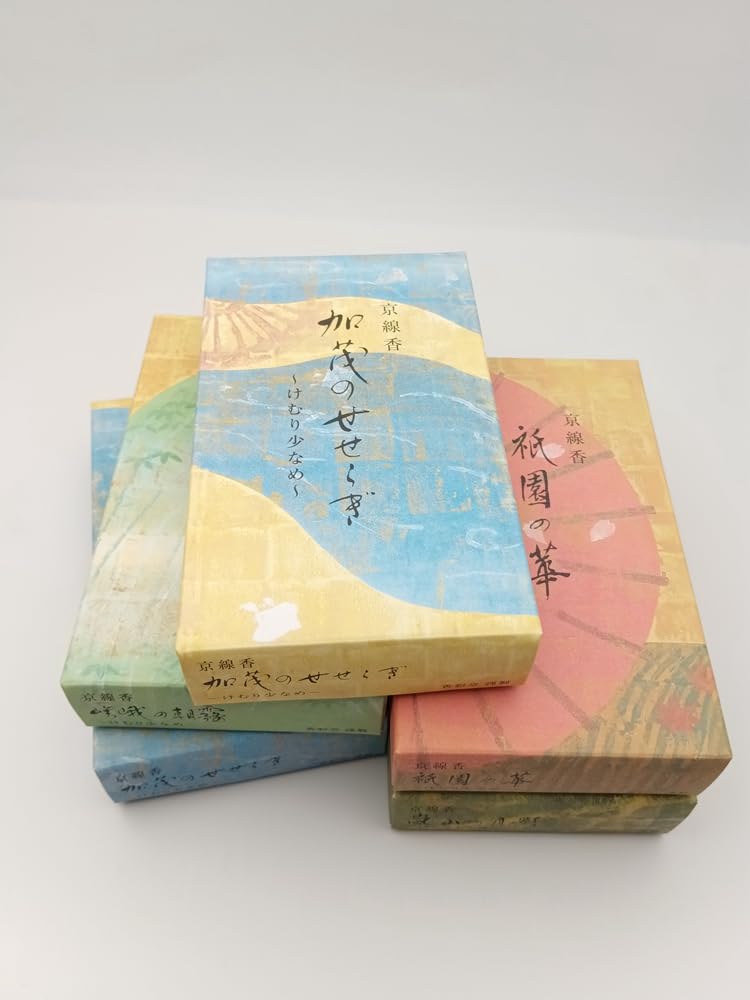 Low-Smoke Kyoto Incense, Kyoto Kosaido Sanshisuimei, Natural Scented Incense Series, 70g (Gion No Hana)
