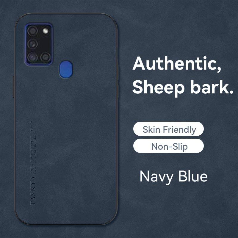 Pentru Samsung A21S Husă Cadru Moale Rezistent la Șocuri Textură Piele Husă Telefon Pentru Samsung Galaxy A21S A 21S A21 S Silicon Capac Spate