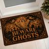 Vintage Halloween Graveyard Themed Doormat - 1pc Flannel Non-Slip Entrance Mat, Foyer Dust-Removing Foot Mat