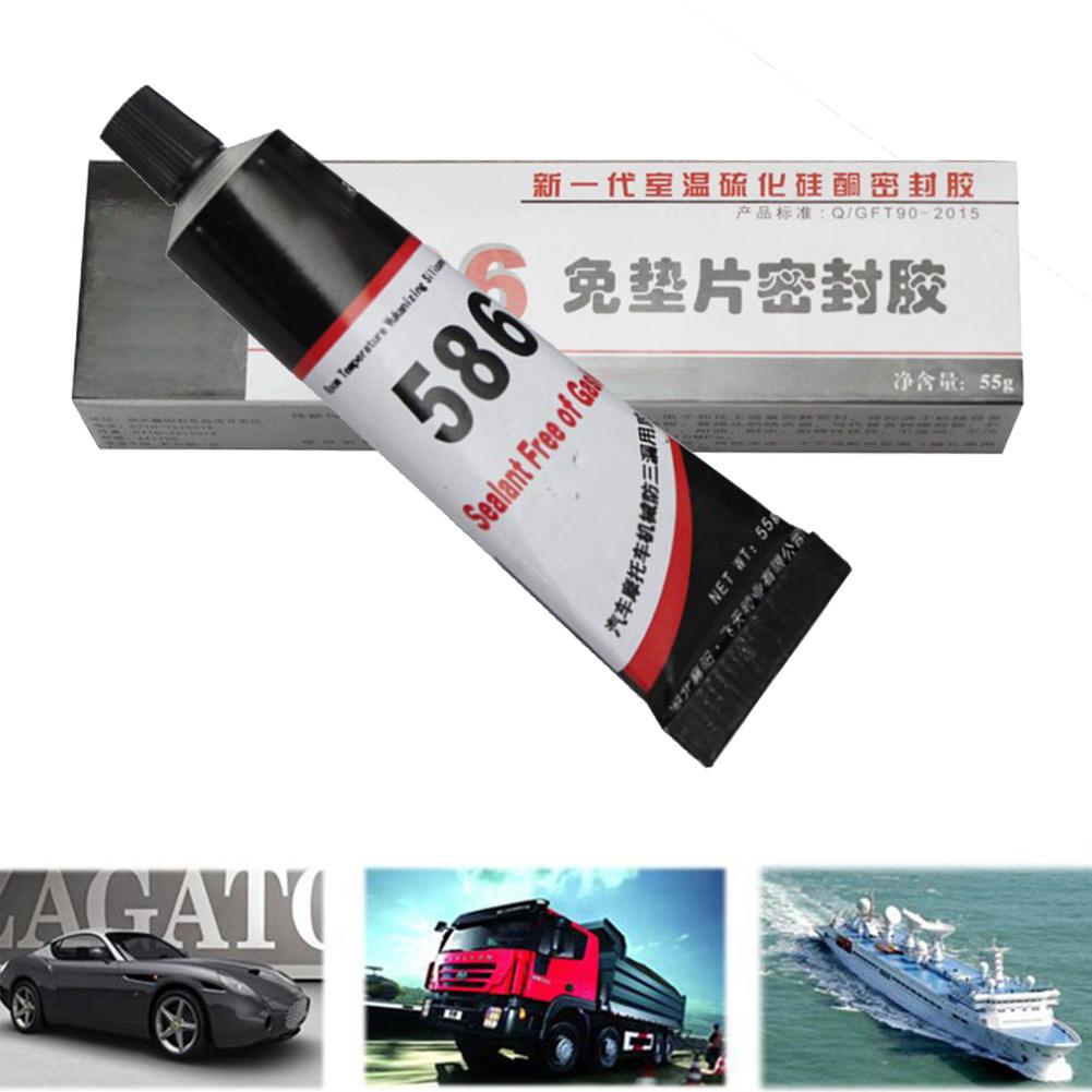 55g 586 Colla Siliconica Nera Senza Guarnizione Olio Impermeabile Resistente alle Alte Temperature Sigillante Colla Riparatrice Buona Viscoelasticità