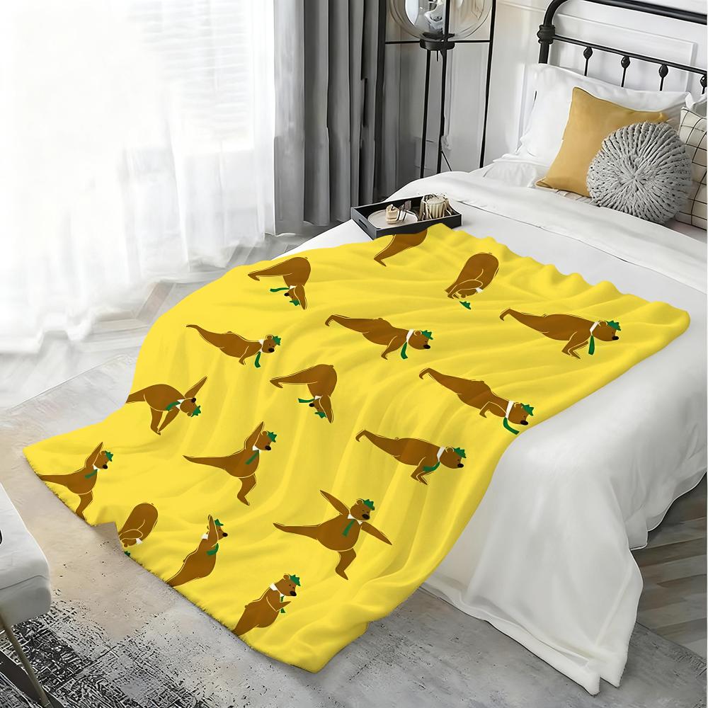 Kreskówka Y-Yogi Bear Koc Rzutowy Lekki 240g Flanelowy Miękki Przyjazny dla Skóry na Letnie Chłodzenie