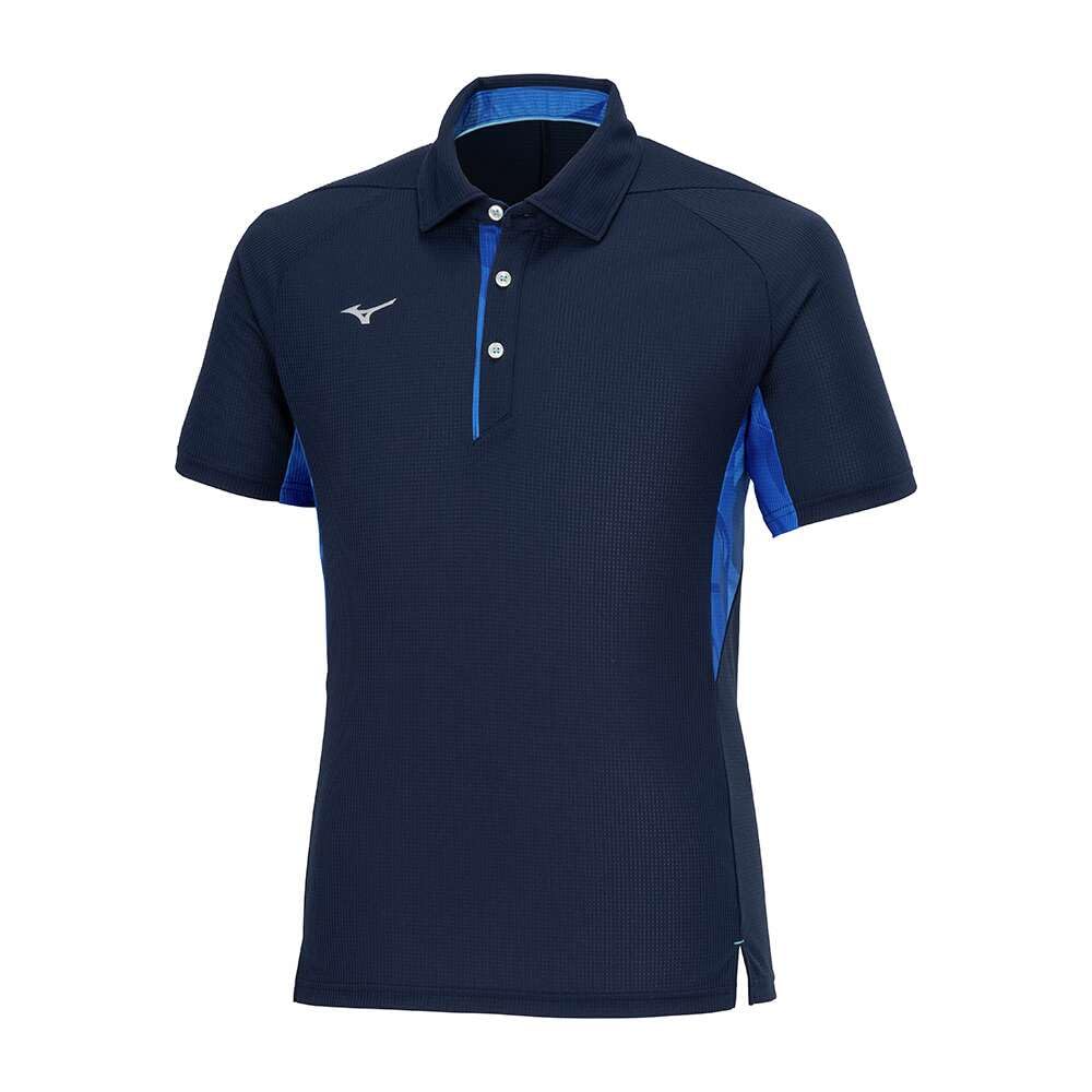 

Mizuno Men s Dry Aeroflow Polo Shirt, Player-Specific MUGEN GRAPHIC Design, Quick-Drying and Highly Breathable, 32MAB581, Pageant Blue