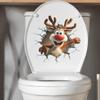 Weihnachtsfensteraufkleber Wanddurchbrechender Weihnachtsmann Aufkleber Feiertagsglasaufkleber Dekorationen für Badezimmer Küchen Schlafzimmer Kinderzimmer