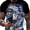 Boutique Summer Sports Fitness Breathable Men's Undershirt Short Sleeve 3D Graffiti Printed Round Neck Casual T-Shirt Hot Sale