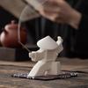 Ceramic Swordsman Incense Holder: Creative Sword-Dancing Ornament & Stick Burner Base