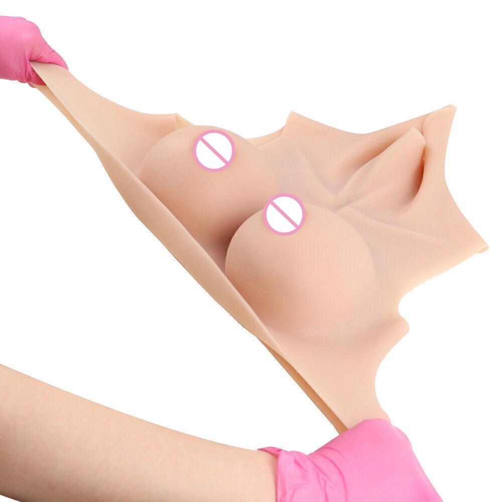 Crossdresser Breast Forms Fake Boobs Super Thin Material Silicone Tits For Crossdressing Drag Queen Transgender Shemale Cosplay