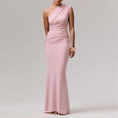 Spring New Women's Clothing, European and American Dresses, Slim-fitting Elegant Solid-color French Hip Skirt Long Dress