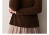 Women's Color Block Cashmere Sweater – 100% Pure 7 Gauge Single Ply, Soft, Skin-Friendly Pullover with Round Neck.