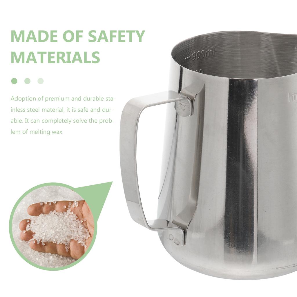 Kitchen Serving Pitcher Spoons Stainless Steel Cup Espresso Coffee with DIY Tool