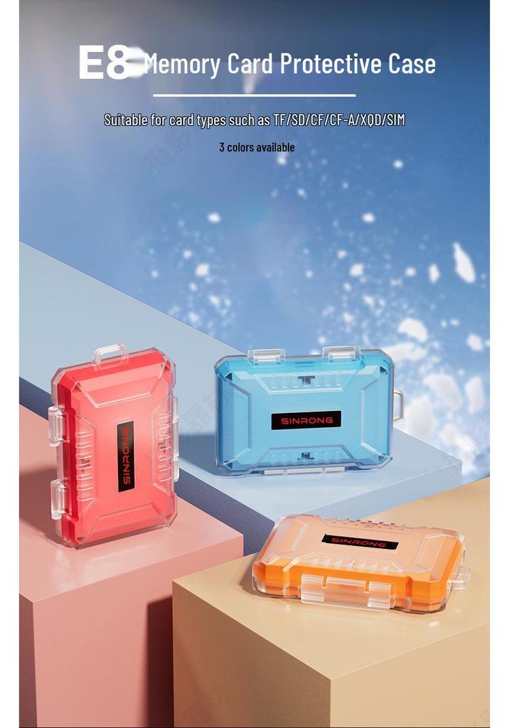 Waterproof Transparent SD Card and USB Drive Storage Box - Dustproof with Multi-functional Camera Memory Slots