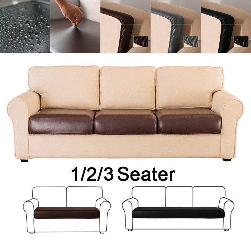 Versatile And Durable Elastic Pu Leather Sofa Cushion Slipcovers For All Sofas