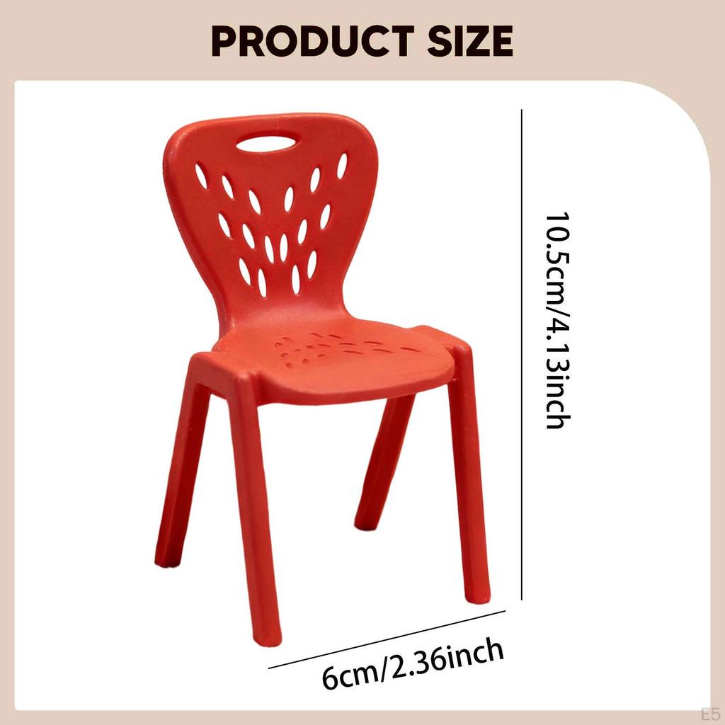 1/12 Dollhouse Chair Furniture Decorative Simulated Life Scene Scenery Photo Props Play