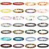 Natural 6MM Fashion Stone Bracelets Tourmaline Amethyst Amazonite Moonstone Citrine Quartz For Women Jewelry Charm Cute Gift