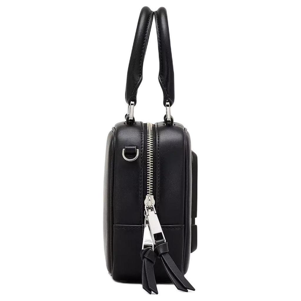 Marc Jacobs JMarc Top Double Zipper Closure Smooth Leather Handbag Women handbag Black 2P4HCR015H02-001