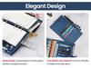 Portable Crocodile Pattern Leather Notebook with Card & Cash Slots