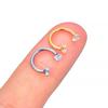 1/5/10pcs G23 Titanium Piercings Labret Stud Lip Nose Piercing Kit Eyebrow C Rod Body Jewelry ASTM-F136 Cartilage Earring