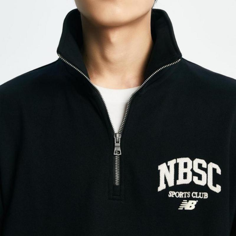 New Balance Unisex Nbsc Logo Half Zip Up Sweatshirt Nbncd31823