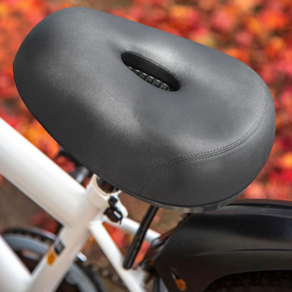 Weicher Fahrradsitz Breiter Mountainbike-Sattel Universell Atmungsaktiv Vier-Ecken-Feder Fahrradsitzkissen Outdoor Fahrradzubehör