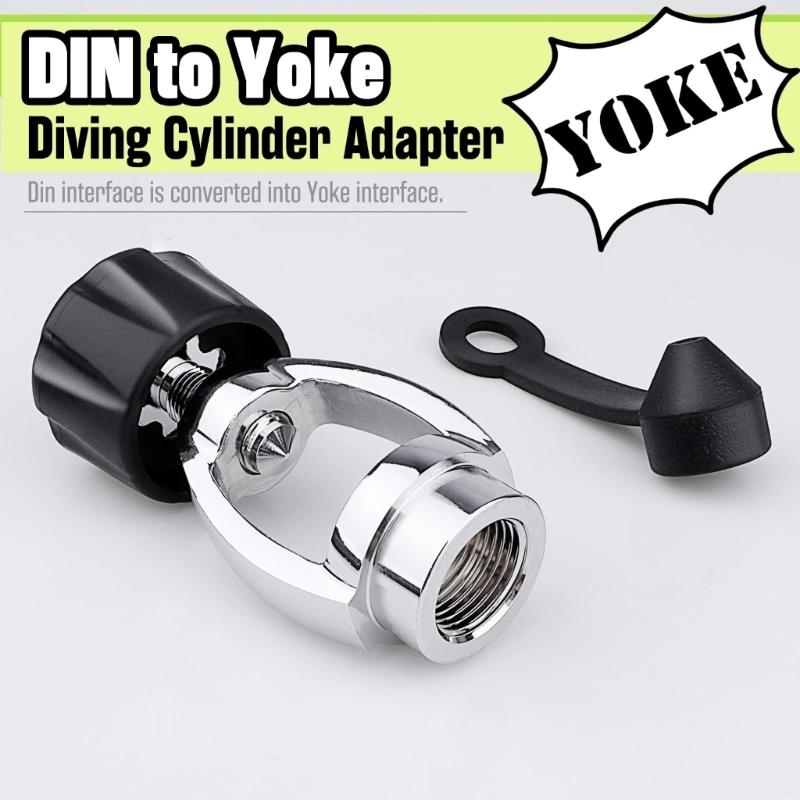 Brass DIN Regulator to Yokes Converter Scubas Diving Din to Yokes Adaptor 5/8 Thread Quick Joint Connector Enduring