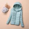 Double-layer fabric Lightweight women's hooded stand-up collar Winter duck down jacket Slim fit