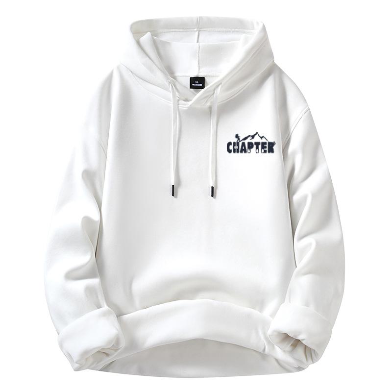 Black padded hooded sweater men's autumn and winter new cotton couple models thickened loose top coat