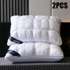 2-Piece Sleep Pillow Set, Soft Supportive Bed Pillows, Suitable for Back, Stomach, or Side Sleeping Luxury Hotel Pillows