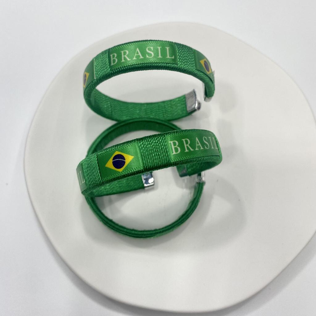 2026 FIFA World Cup Bracelets Boys Girls National Flag Ribbon Bracelet Fashion Woven Football Fan Wristband