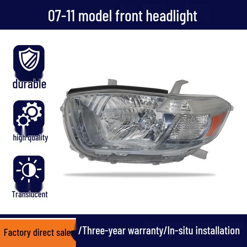Compatible Headlight Lens Cover for 09-17 Toyota Highlander, Models 12 & 15, High/Low Beam LED