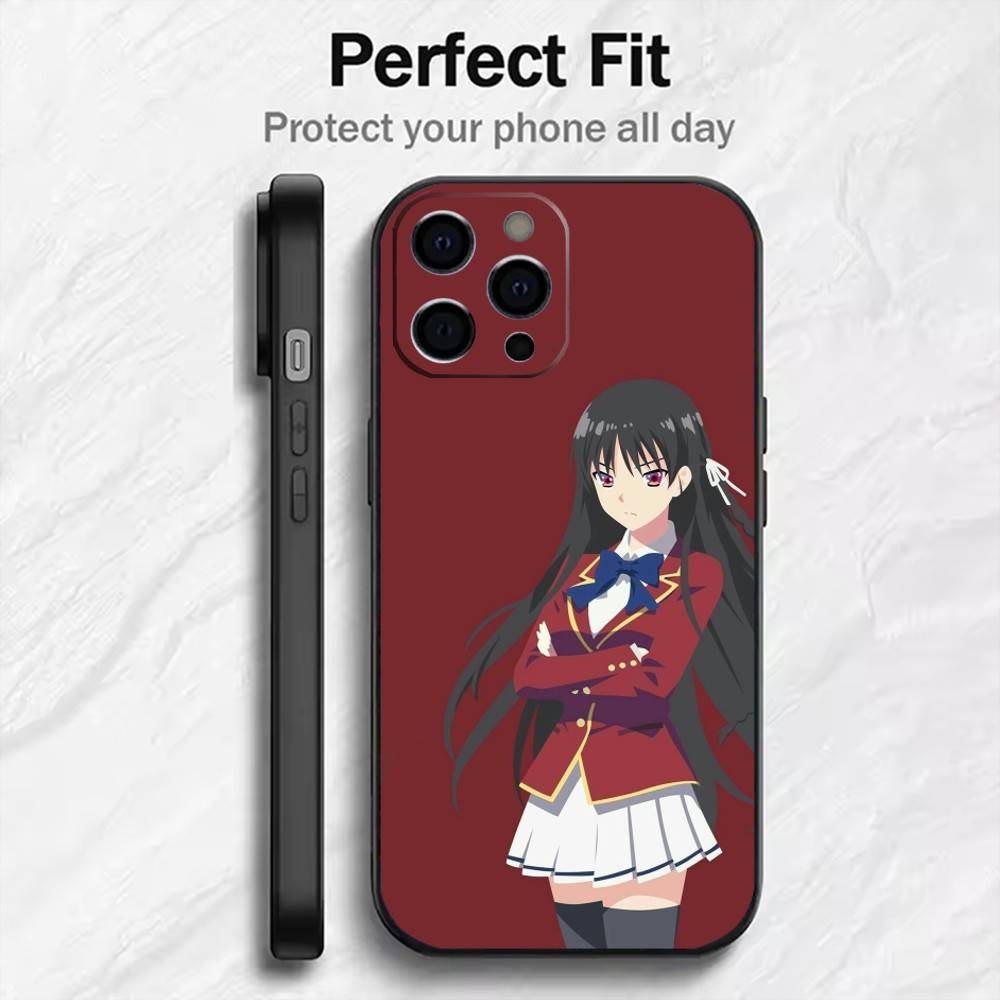 

H-Horikita S-Suzune Anime Phone Case For iPhone17,16,15,14,13,12 Plus,Max Soft Silicone Black Cover iPhone12PROMAX