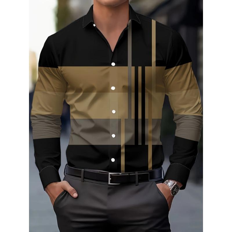 Men S Casual Button-Up Shirt - Long Sleeve Formal & Everyday Office Shirt S