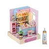 Wood Atelier Insert Candy Shop Model Dollhouses with light Unique Craft Build Your Own Shop Model Craft