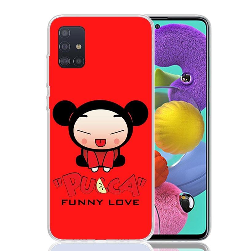 Cute Cartoon Pucca Garu Case Phone Cover for Samsung Galaxy A52 A51 A50 A42 A32 A22 A12 A02S A72 A71 A70 A41 A31 A21S A40 A30S A