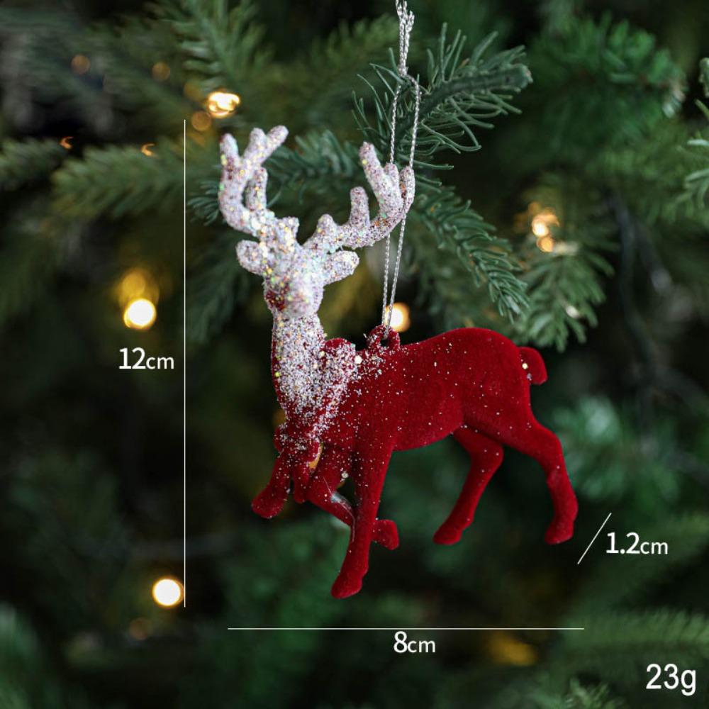 

Блискучі Різдвяні прикраси на ялинку Оксамитові з флоковим покриттям Оксамитові підвіски для ялинки Веселого Різдва Style 3