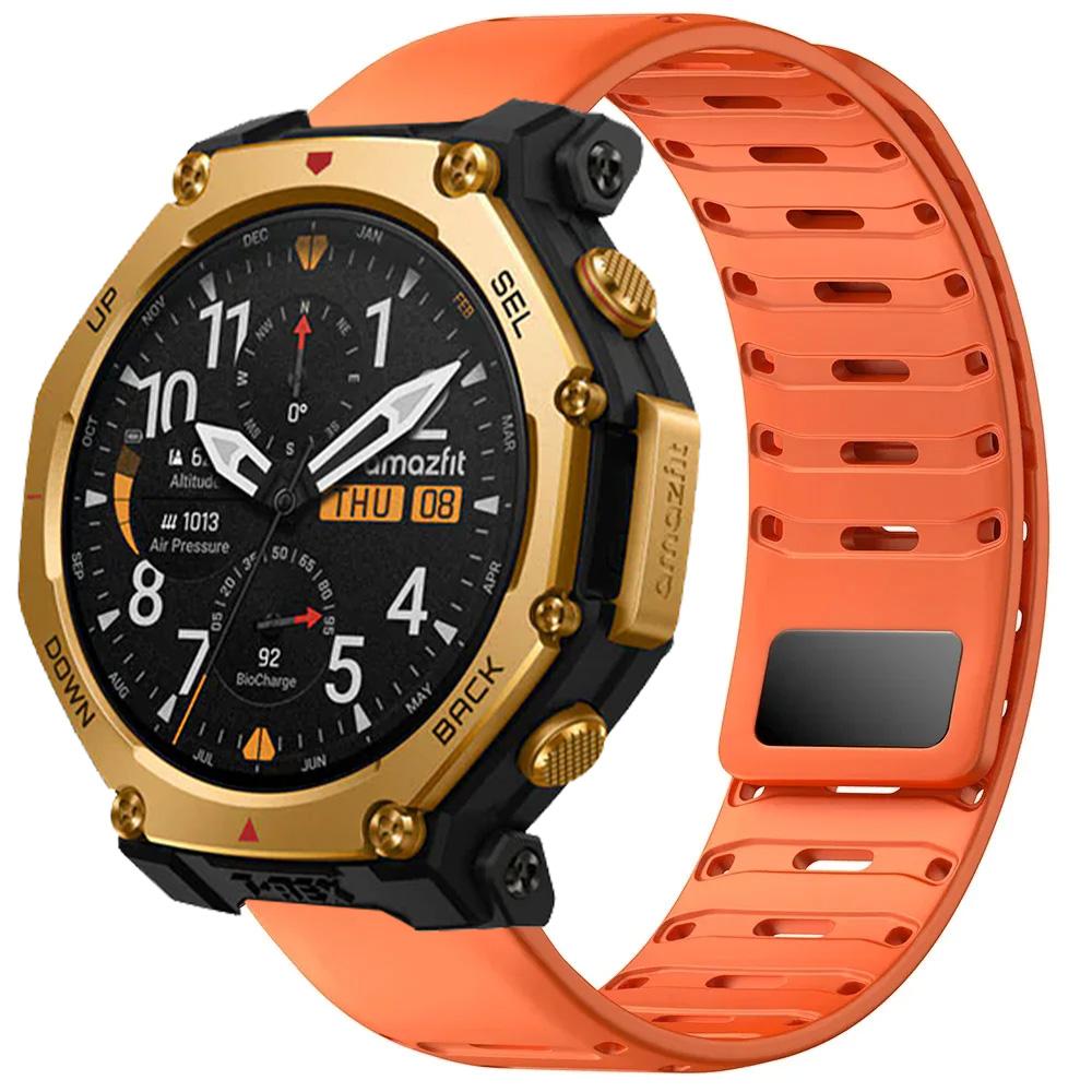 22mm Silicone Sports Strap For Amazfit T-Rex3 Pro 48mm Helio Magnetic Watchband For Amazfit Balance 2 1/Bip 6 5 Bracelet Correa