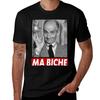 Louis de Funes Ma Biche Design Koszulka Casual Miękka Bawełna Krótki Rękaw