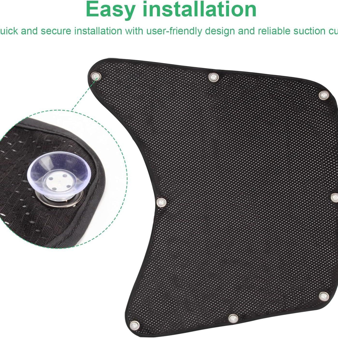 

Универсальный солнцезащитный козырек для полуприцепа - защита от УФ-лучей, простая установка 60x55 cm чёрный