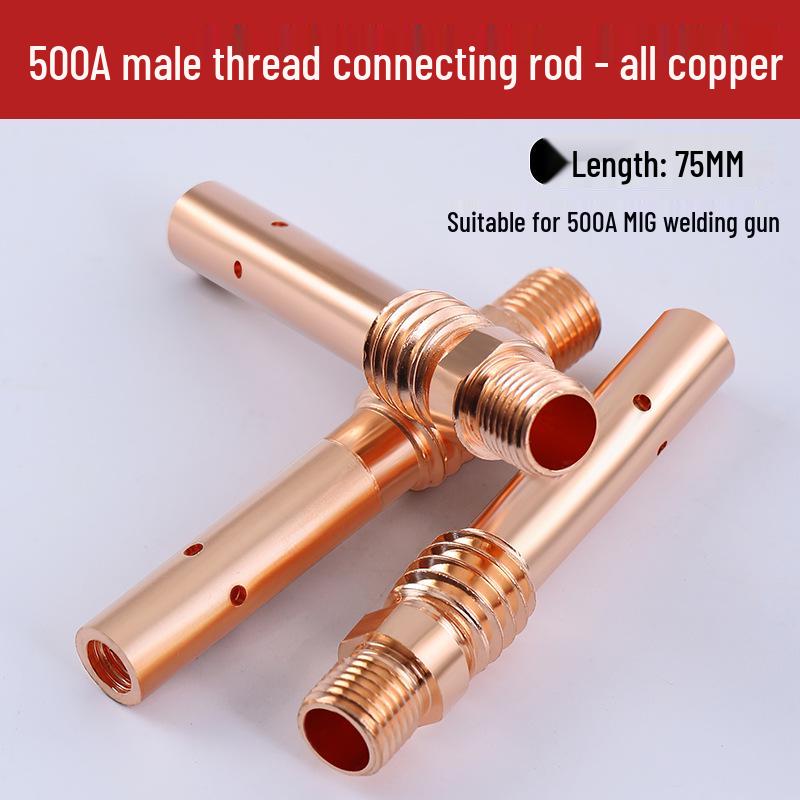 350A/500A MIG-Schweißgerät, Schweißbrenner, 200A Innen-/Außengewinde, Düse und Sitz aus Messing/Kupfer