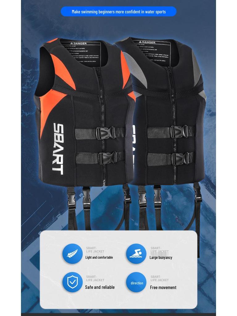 Adult Portable High Buoyancy Life Vest for Rafting and Paddleboarding