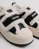 Stivali invernali con plateau Melanda 581107 36 bianco e nero pelle pelliccia
