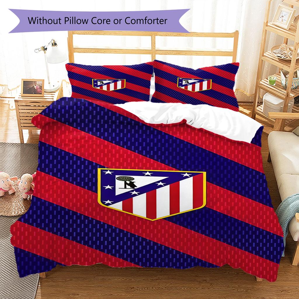 Atleti Bedding Quilt Set Quilt Cover Pillowcase Home Decoration Birthday Gift (1 * duvet cover + 2 * pillowcase, without core)