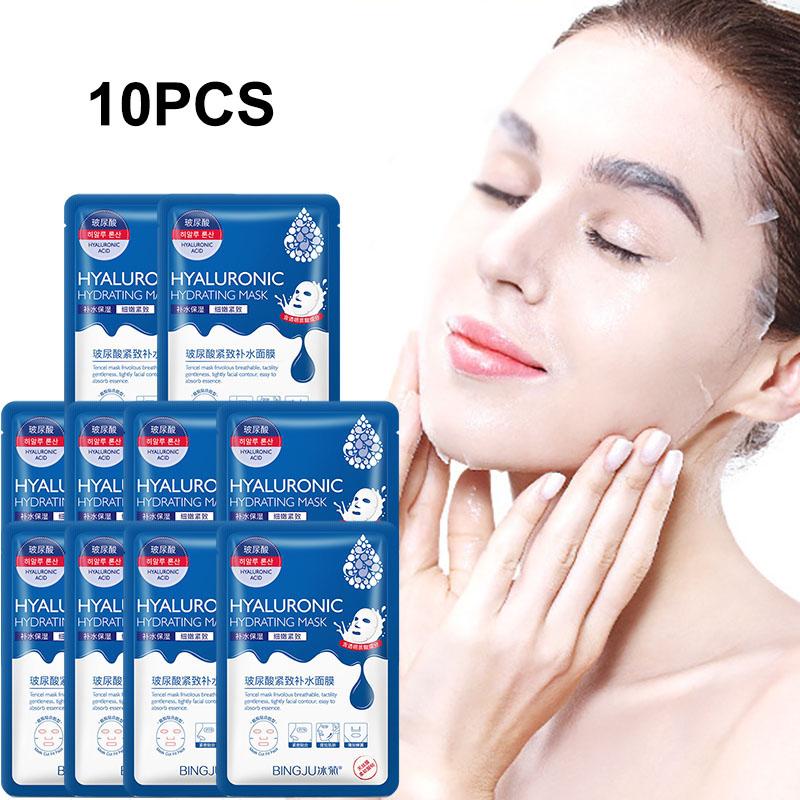 

10 шт. маска для лица с гиалуроновой кислотой, увлажняющая поры и контроль жирности