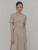 Etmont Neck Strap Belt Dress, Beige