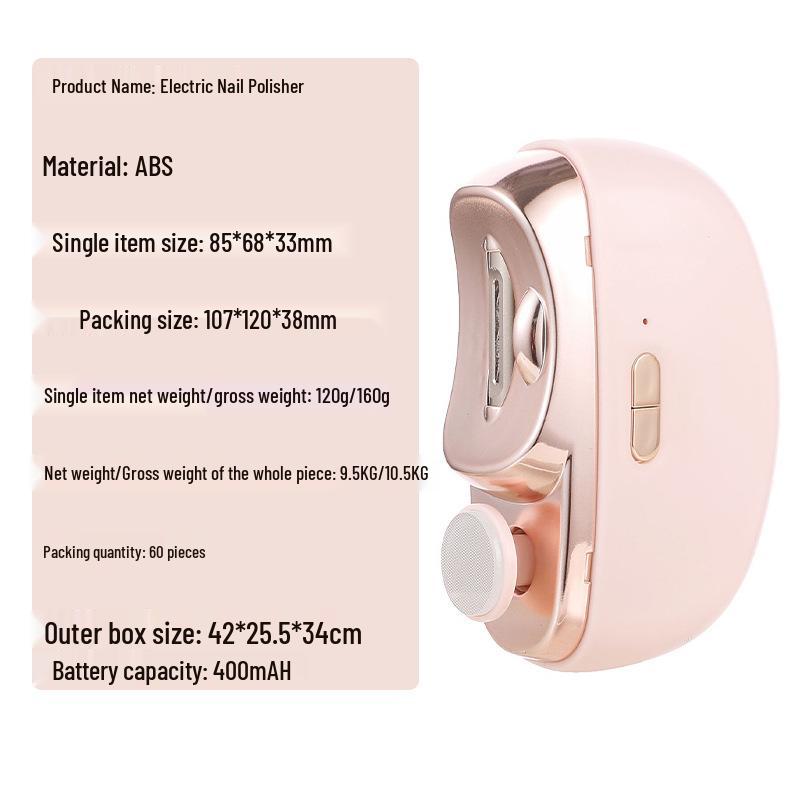 Electric Baby Nail Grinder & Polisher with Anti-Splash and Anti-Pinch Features, Rechargeable Lithium Battery