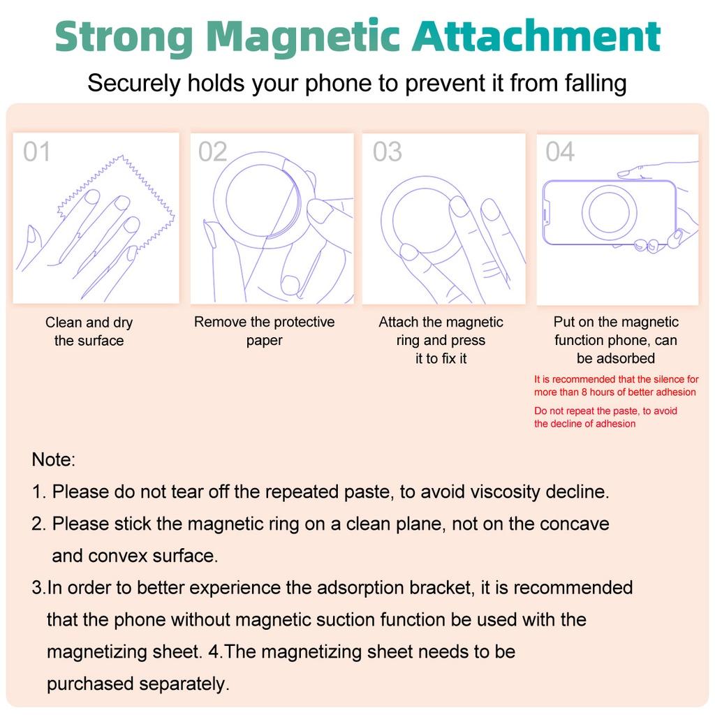 Xiaomi Magnetic Ring Holder For iPhone 17 16 15 Magnet Wall Mobile Phone Holder Magnetic Car Phone Stand for Magsafe case ipad Tablet