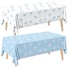Disposable Table Cover Bow Birthday Theme Tablecloth Cute Table Clothes  Party Decorations