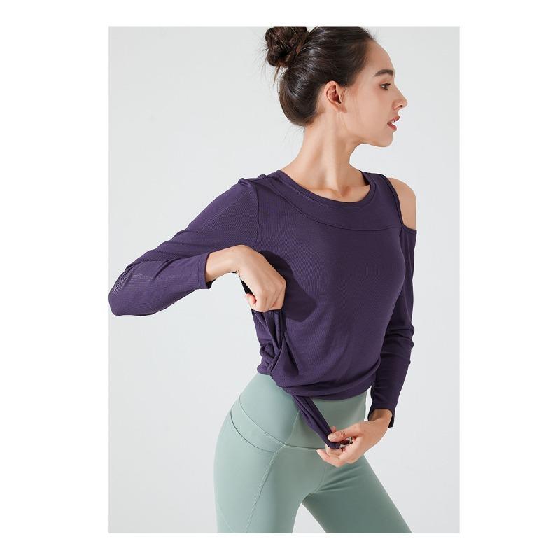 Women Fall Slim Long Sleeve Yoga Wear Fitness Top