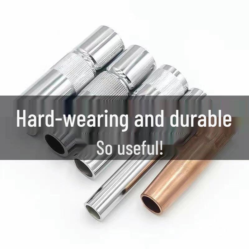 MIG Welding Protective Nozzle & Sleeve Set: 200A-500A Thickened Purple Copper for Gas Shielded Welding
