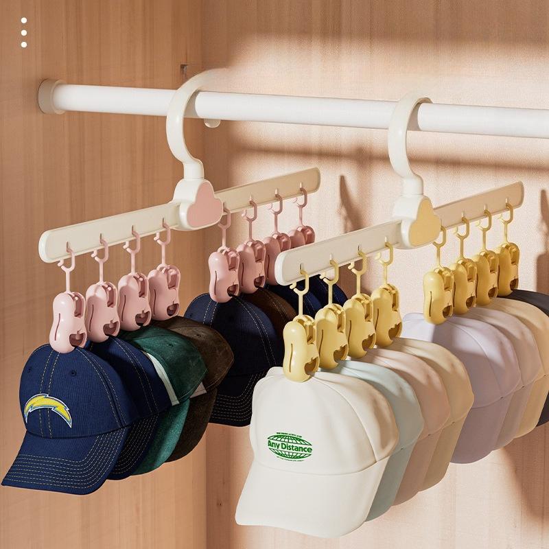 Hat Hanger Clips Multi-purpose Space-saving Sock Clip Organizer with 8 Clips for Baby Children's Clothes Wardrobe Clothes Hanger